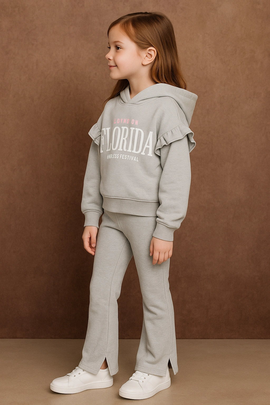 Tepláková souprava s kapucí pro dívky 