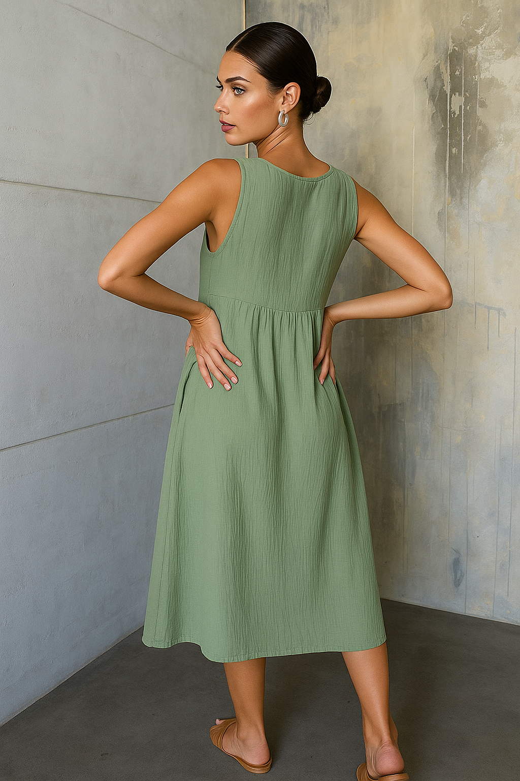 Letní lehké bavlněné dámské šaty OneSize