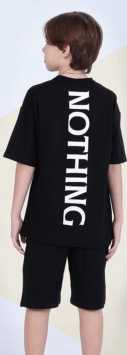 Chlapecká letní souprava tričko+kraťasy a řetízek s medailonkem 