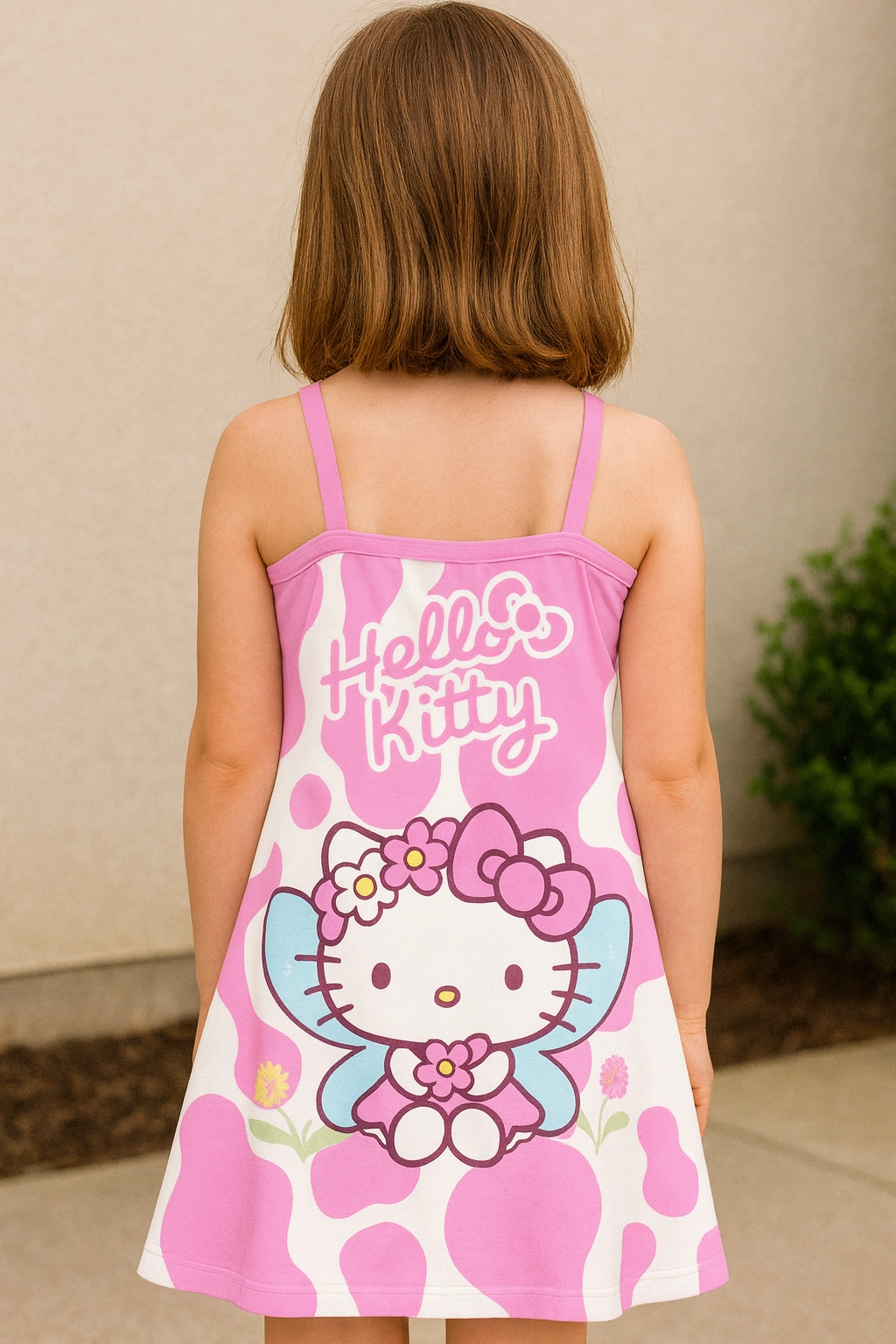 Dívčí letní šaty s potiskem Hello Kitty 