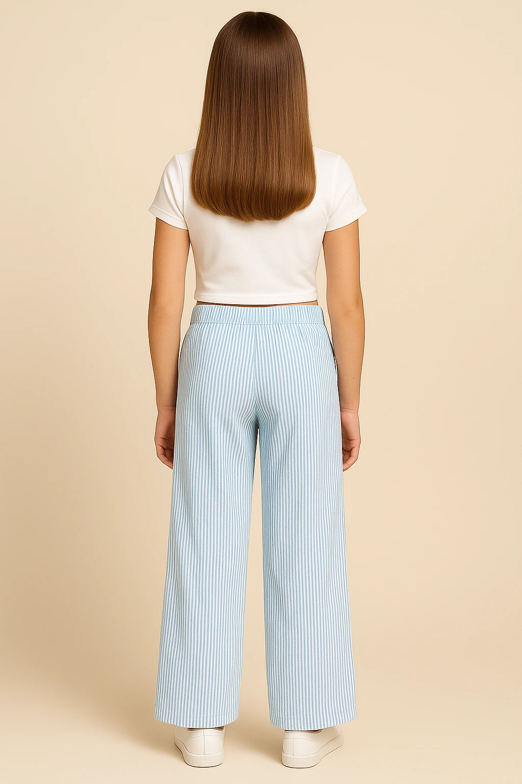 Dívčí módní široké kalhoty z bavlny 