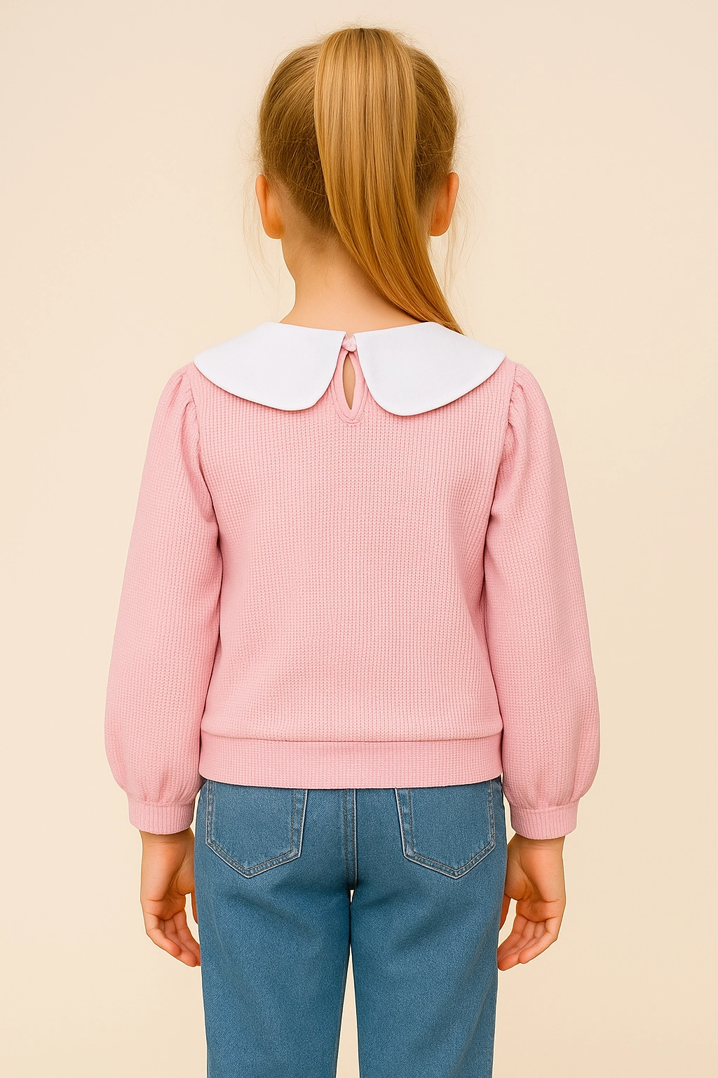 Dívčí mikina s velkým límcem 