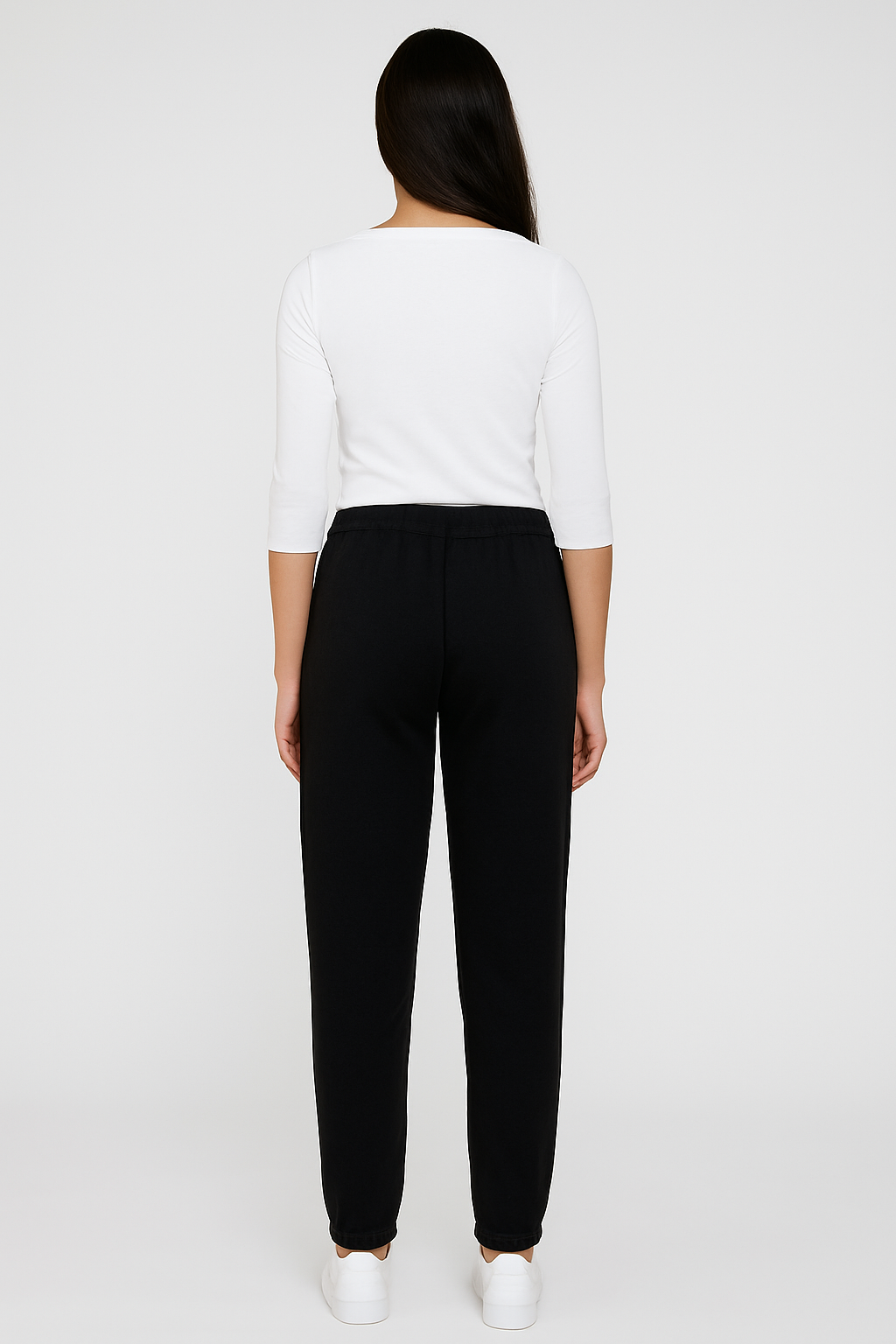 Dámské široké tepláky černe 