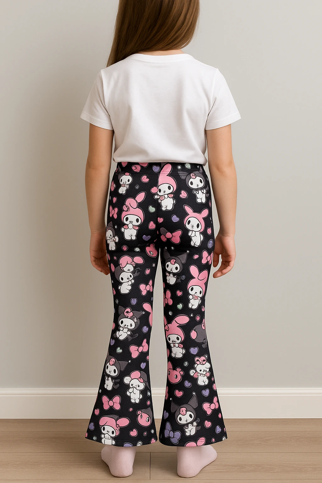 Dívčí legíny s rozšířenými nohavicemi