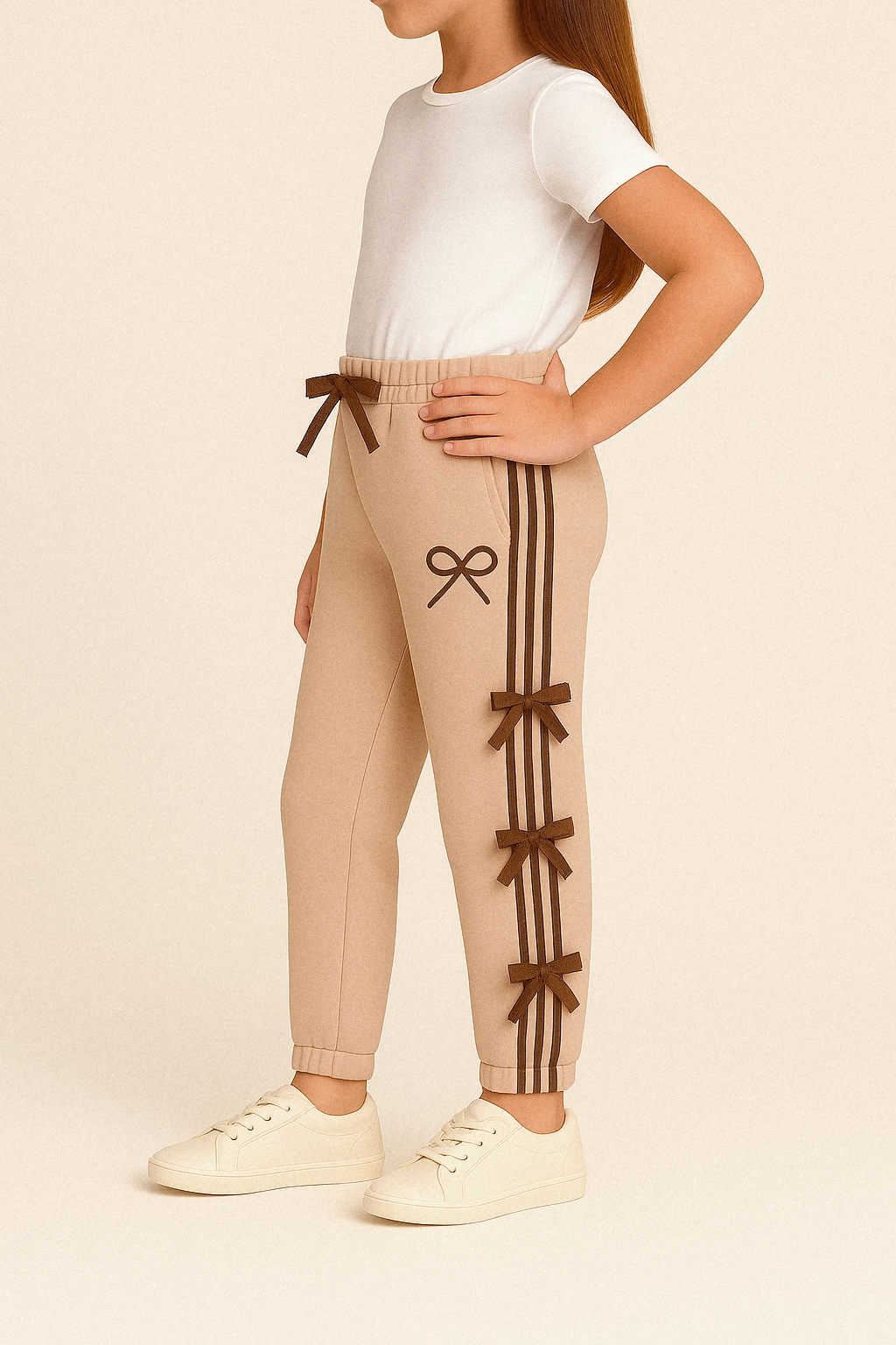 Dívčí tepláky s mašlí 