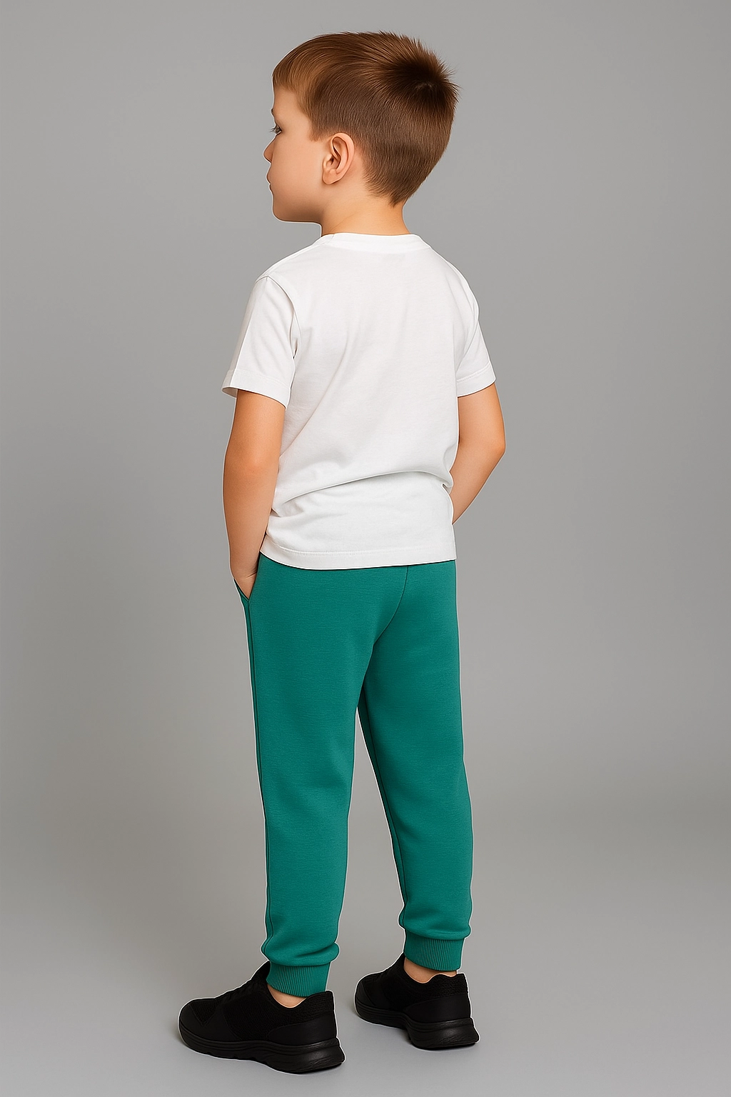 Chlapecké tepláky s fleecem a potiskem 