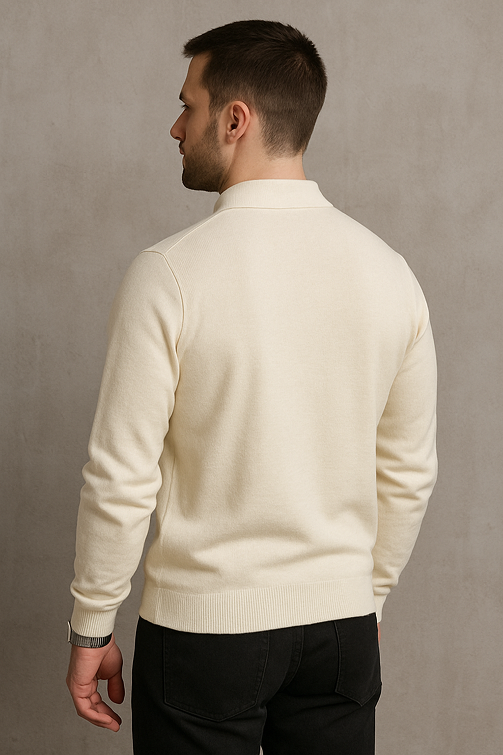 Pánský svetr Bílá-krémová barva 