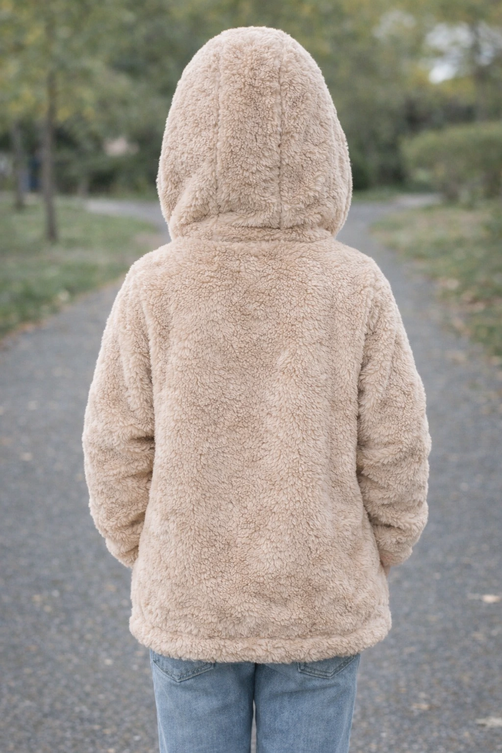 Dětská plyšová mikina s kapucí- dívčí 