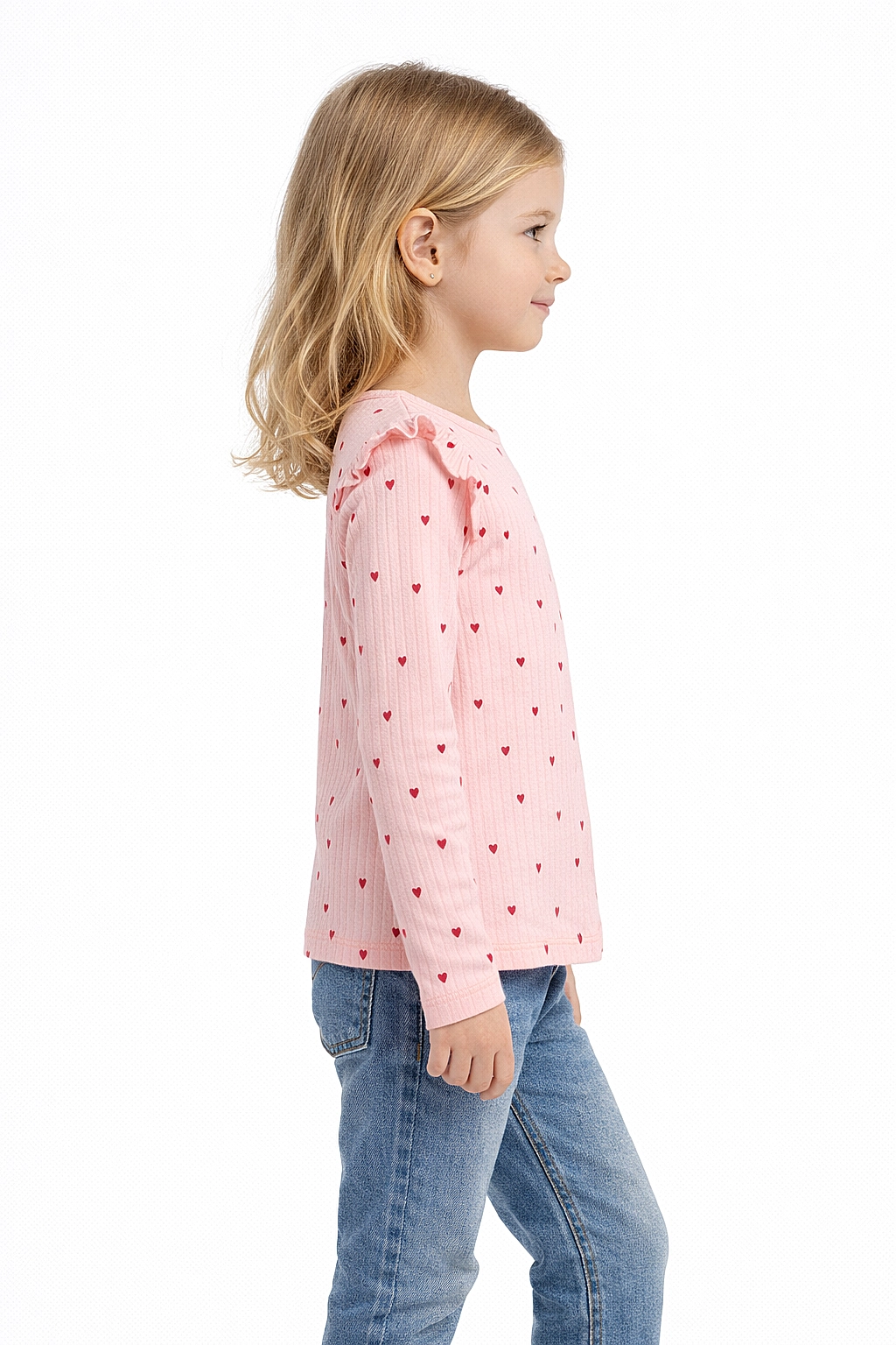 Růžová dětská halenka s dlouhými rukávy- Dívčí 