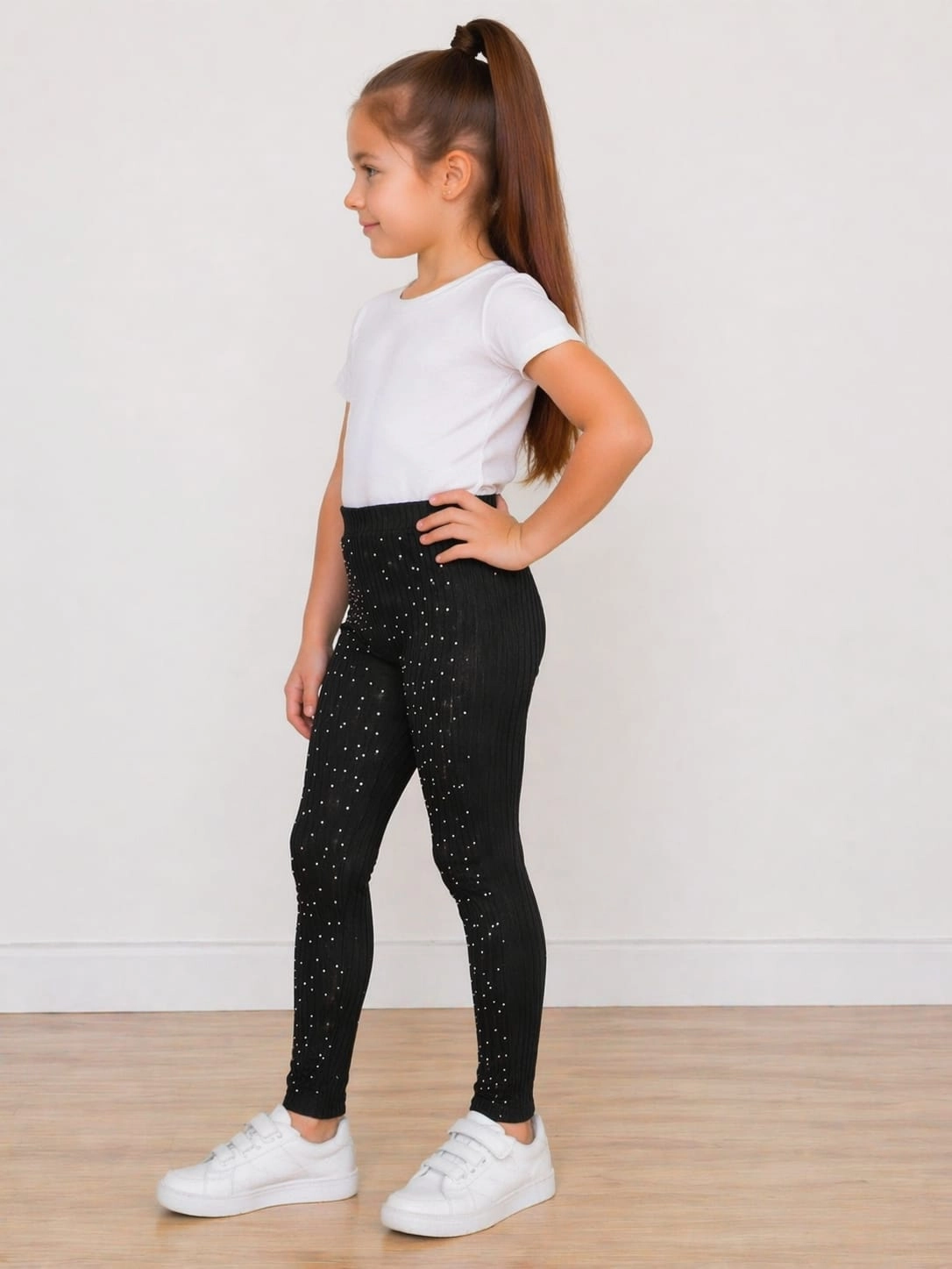 Dívčí legíny s kamínky