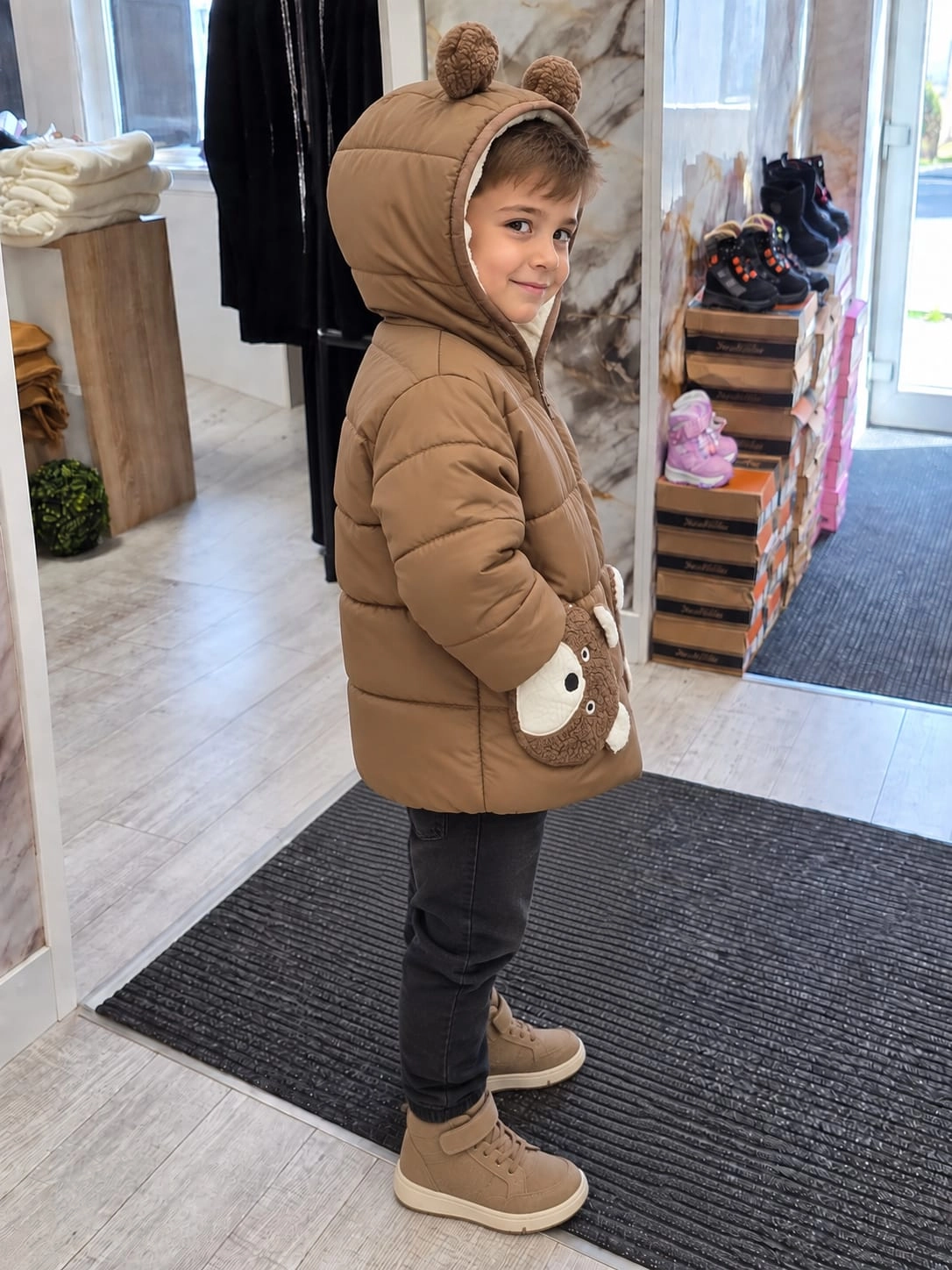 Chlapecká zimní bunda s medvídky