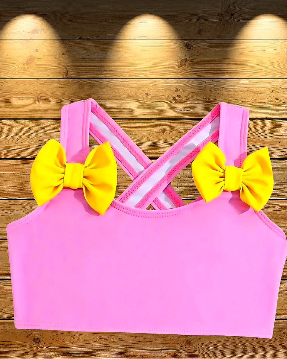 Dívčí plavky Dvoudílné s mašli a káčátko 