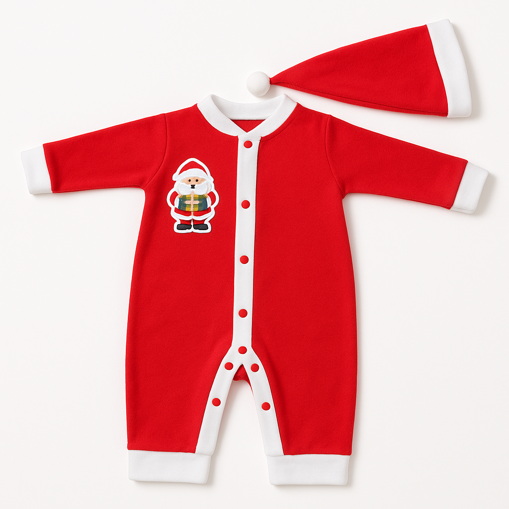 Dětský vánoční overal červený