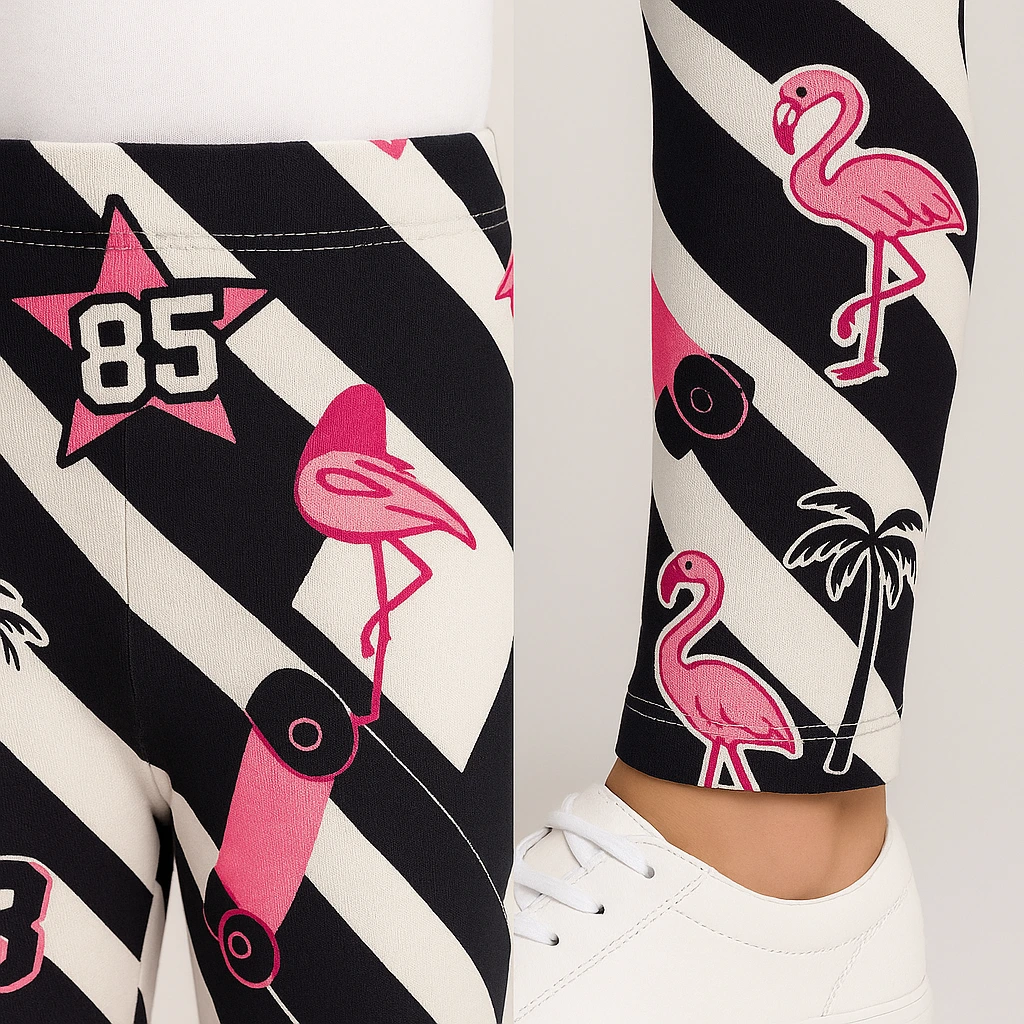 Dívčí legíny s potiskem 