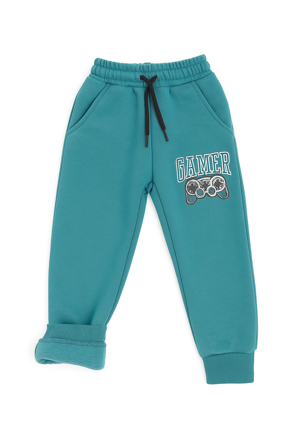 Chlapecké tepláky s fleecem a potiskem 