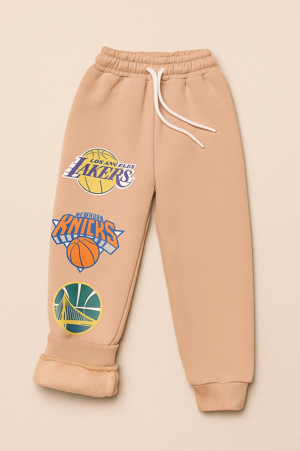 Chlapecké tepláky s fleecem a potiskem 