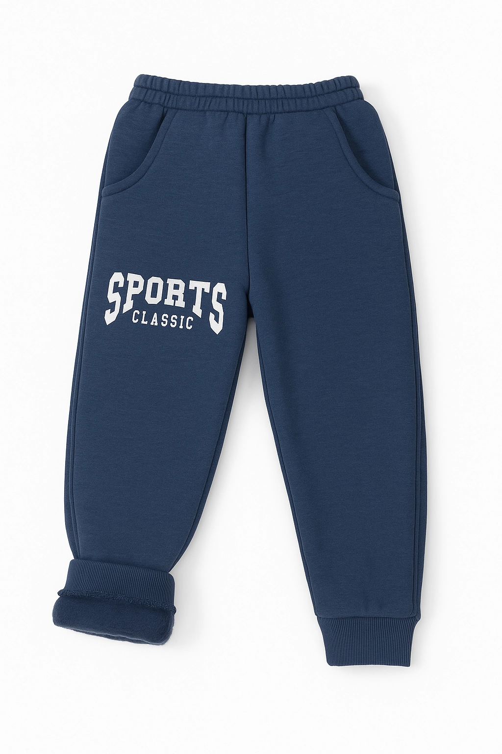 Chlapecké tepláky s fleecem a potiskem 