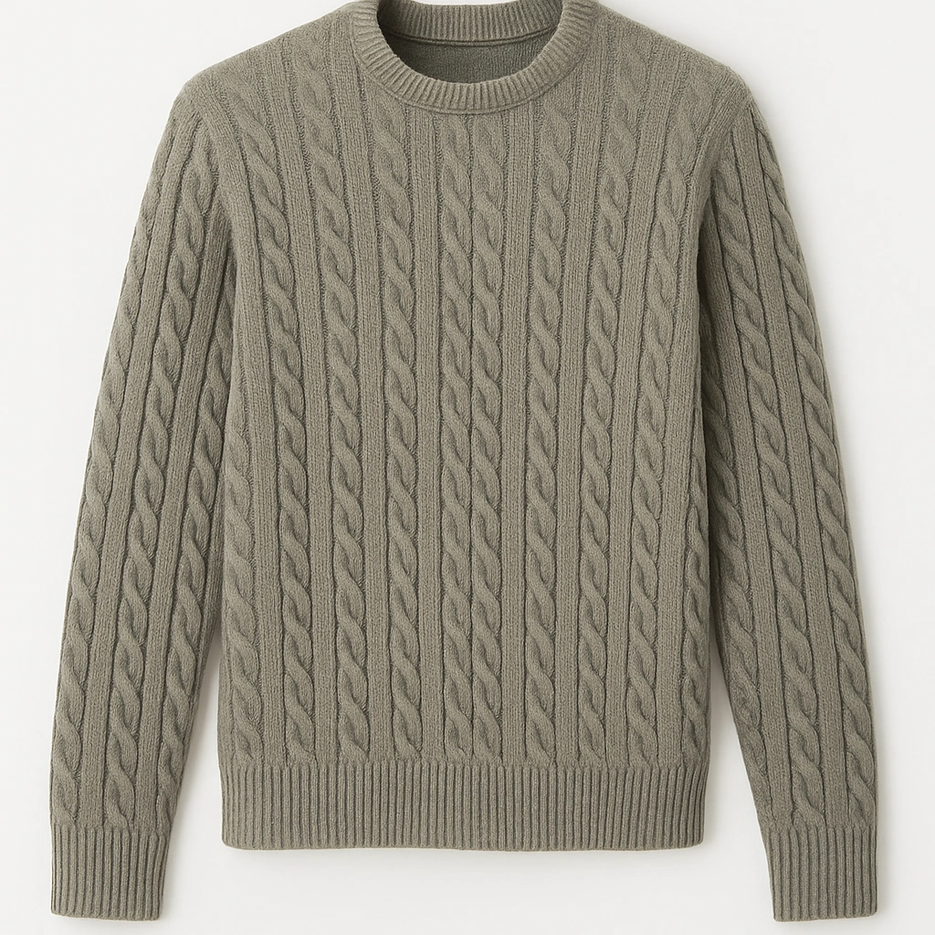 Pánský pletený svetr s copánky 