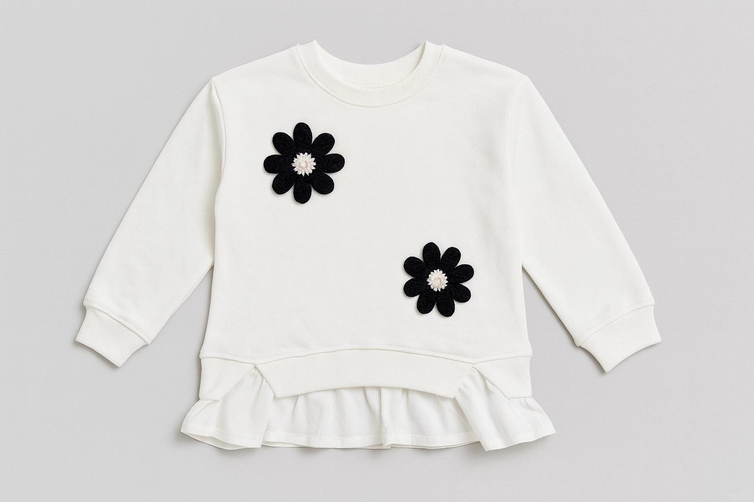 Módní Dívčí mikina s kvetičky