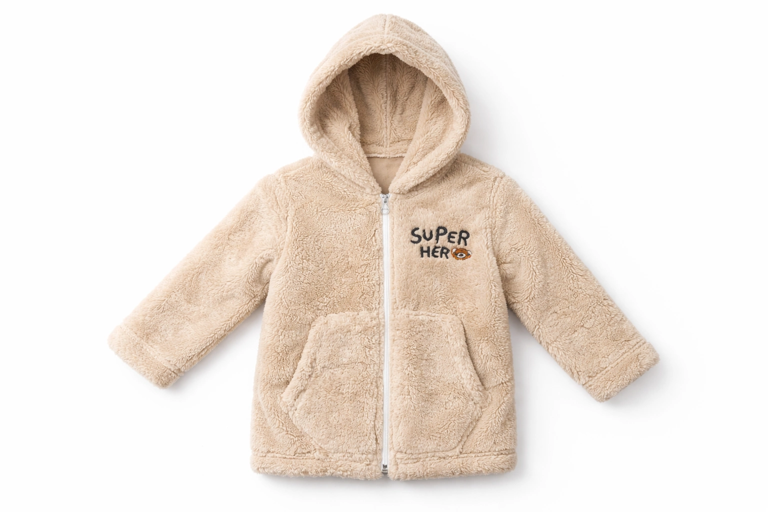 Dětská plyšová mikina s kapucí- dívčí 