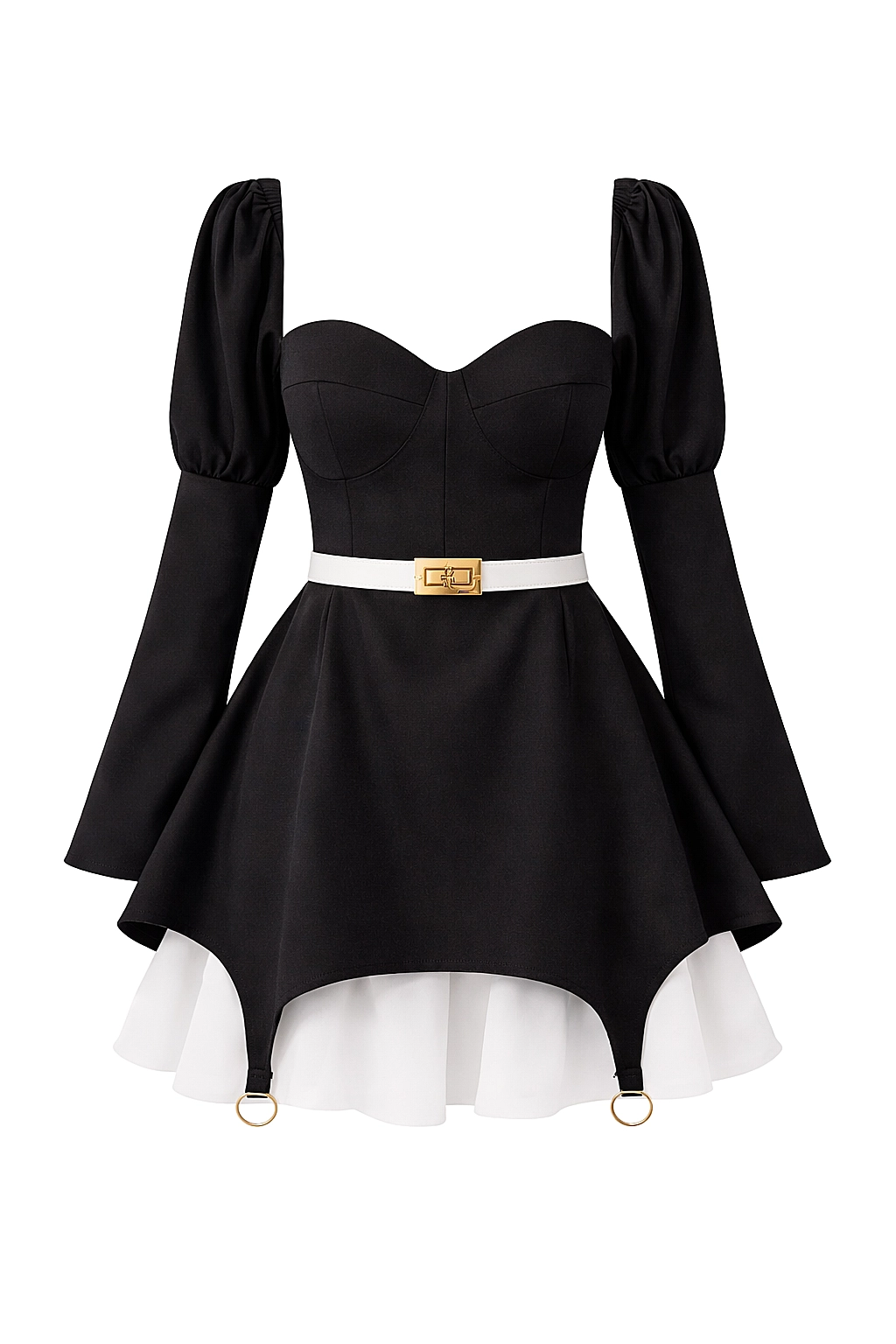 Dámské Elegantní černo-bílé šaty