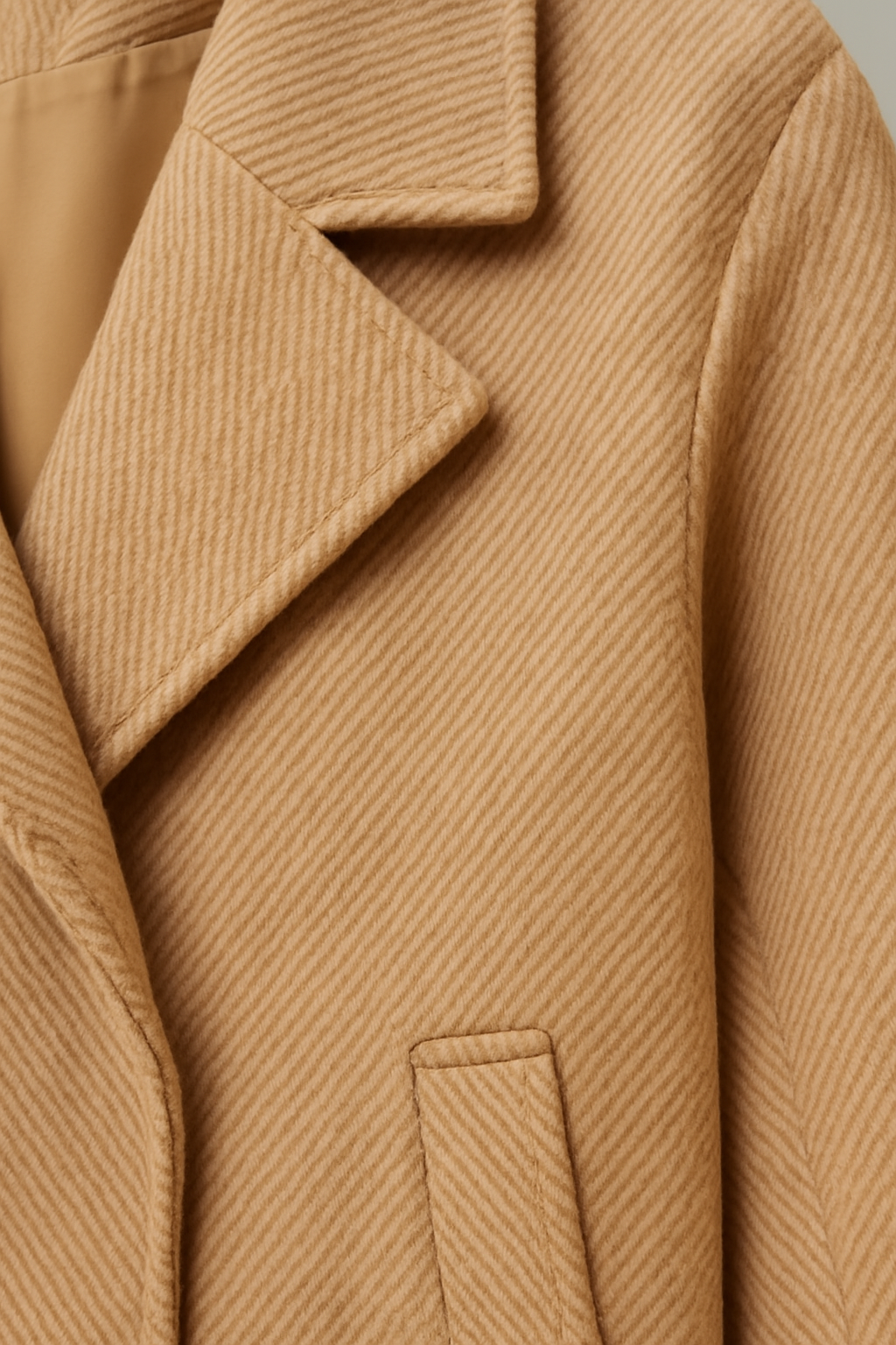 Kabát s páskem hnědý 