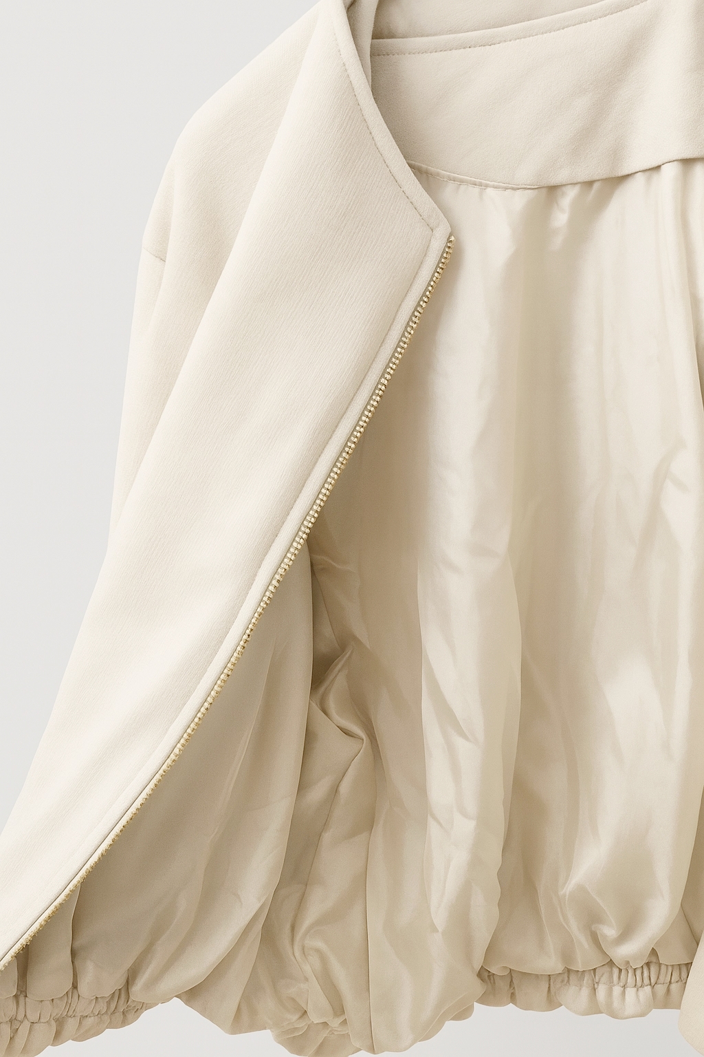 Dámská Krátká mikina v krémové barvě